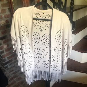 Hollister Faux-Suede Womens Sz.Small Taupe Shrug